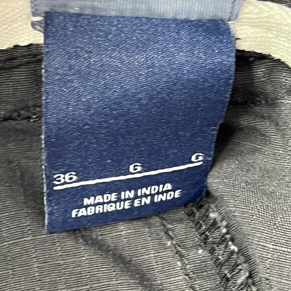 Nike Cargo Shorts Mens 36 Black Rip Stop Zipper Pockets Y2K - Picture 5 of 10